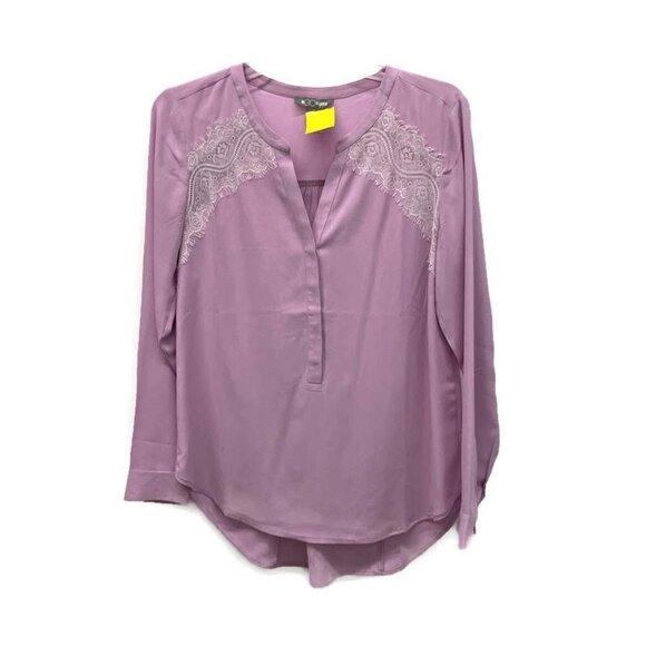 Go Silk Lilac Hi-Lo Silk Blouse - Picture 1 of 2